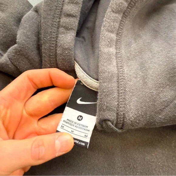 Nike Gray Hooded Sweater with Drawstring